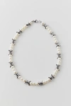 URBAN OUTFITTERS PEARL & BARBED WIRE NECKLACE IN PEARL, MEN'S AT URBAN OUTFITTERS