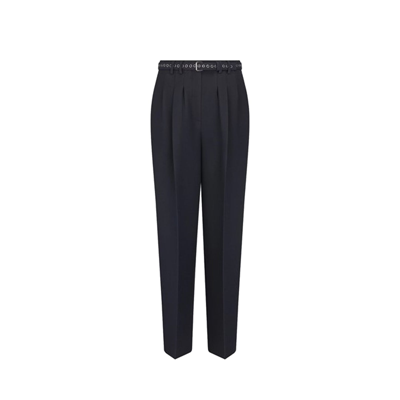 Dior Wool And Silk Pants In Gray