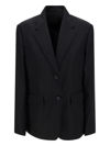 Prada Blazer Jacket In Nero