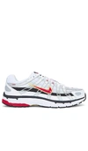 Nike P-6000 Shoe In White  Varsity Red  & Platinum