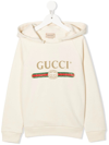 GUCCI SWEATSHIRT WITH HOOD FELTED COTTON JERSEY