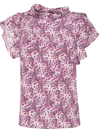 ISABEL MARANT PINK VALENCY FEATHER-PRINT SILK BLOUSE