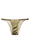 ISA BOULDER GREEN TWIST-DETAILED REVERSIBLE BIKINI BOTTOMS