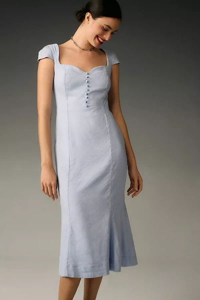Maeve The Cecily Fit & Flare Sweetheart Midi Dress By In Blue | ModeSens