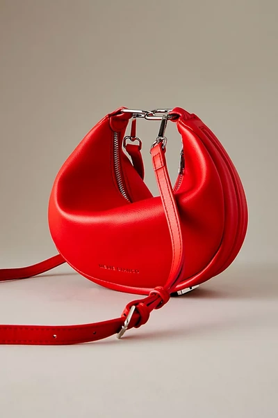 Melie Bianco Sasha Faux Leather Crossbody Bag In Red