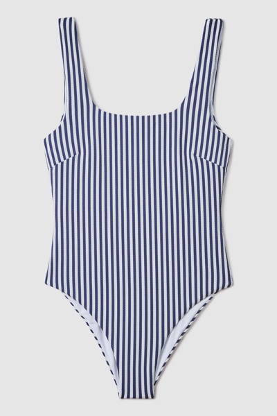 Fella Swim Specter - Fella Striped Swimsuit, Xs In Blue Stripe