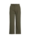 Polo Ralph Lauren Chino Wide-leg Pant Woman Pants Military Green Size 6 Cotton, Elastomultiester, El