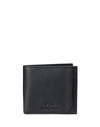 POLO RALPH LAUREN POLO RALPH LAUREN PEBBLED LEATHER BILLFOLD COIN WALLET MAN WALLET BLACK SIZE - COW LEATHER