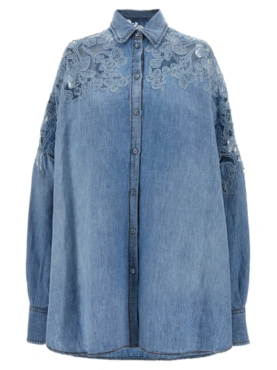 Ermanno Scervino Shirt  Woman In Gnawed Blue