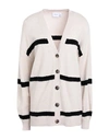 Vila Woman Cardigan Ivory Size L Viscose, Nylon, Polyester In Beige