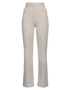 Circolo 1901 Woman Pants Light Grey Size 2 Cotton, Elastane