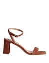 Steve Madden Woman Sandals Brown Size 10 Soft Leather