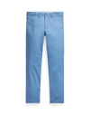 POLO RALPH LAUREN POLO RALPH LAUREN STRETCH SLIM FIT WASHED CHINO PANT MAN PANTS SLATE BLUE SIZE 31W-32L COTTON, ELAST