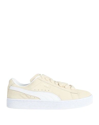Puma Suede Xl Woman Sneakers Cream Size 4.5 Leather In White