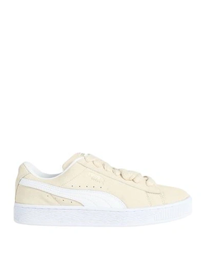 Puma Suede Xl Woman Sneakers Cream Size 4.5 Leather In Beige