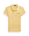 Polo Ralph Lauren Yellow Polo Pony Short Sleeve Shirt In Cotton Woman In Yellow