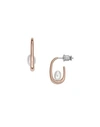 Skagen Woman Earrings Rose Gold Size - Stainless Steel In Rose Gold