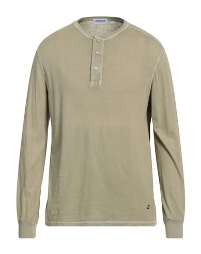 Dondup Man T-shirt Khaki Size M Cotton, Hemp In Beige