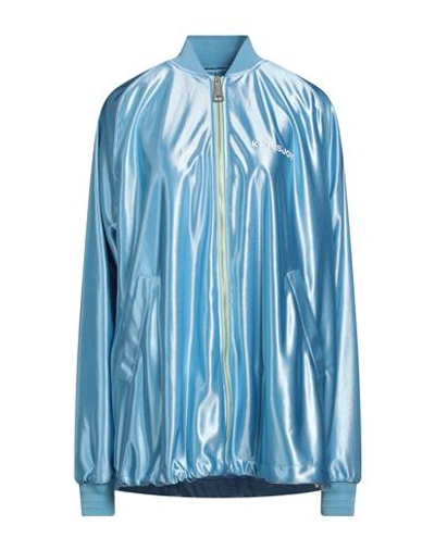 Khrisjoy Woman Jacket Sky Blue Size 00 Polyester