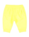 Balmain Babies'  Newborn Girl Pants Yellow Size 3 Cotton