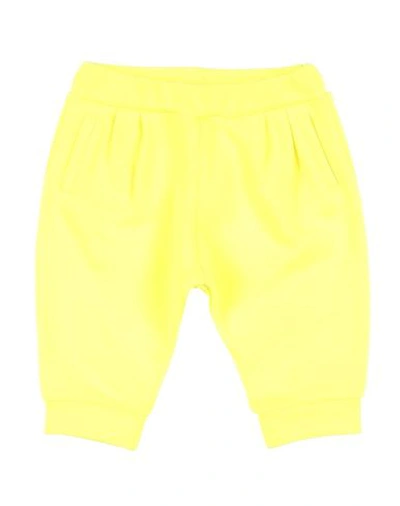Balmain Babies'  Newborn Girl Pants Yellow Size 3 Cotton