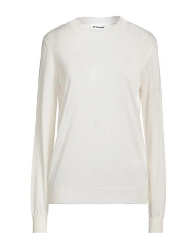 Jil Sander Woman Sweater Ivory Size 6 Cashmere In White