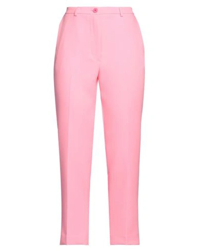 Vicolo Woman Pants Fuchsia Size M Acetate, Viscose In Pink
