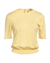 Tory Burch Woman Sweater Yellow Size S Wool, Silk