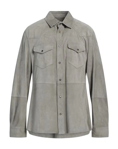 Brunello Cucinelli Man Shirt Sage Green Size Xl Leather