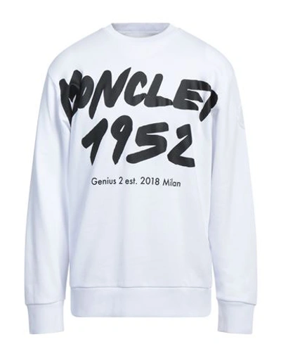 Moncler 2  1952 Man Sweatshirt White Size Xl Cotton