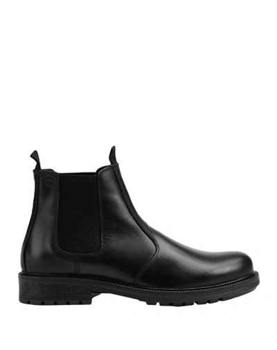 Jack & Jones Man Ankle Boots Black Size 9 Leather