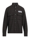 Rassvet Man Shirt Brown Size Xl Wool, Polyester In Brown