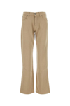 7 For All Mankind Tess Flared Trousers With Belt Loops And Back Pockets In Beige O Tan