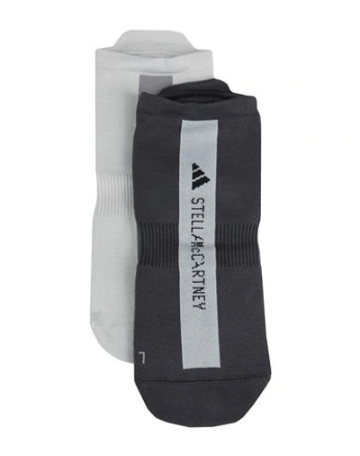 Adidas By Stella Mccartney Asmc Socks 2p Woman Socks & Hosiery Light Grey Size 2.5-4 Recycled Polyam