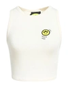 Barrow Woman Top Cream Size M Viscose, Elastane In White