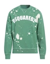 Dsquared2 Man Sweatshirt Green Size M Cotton