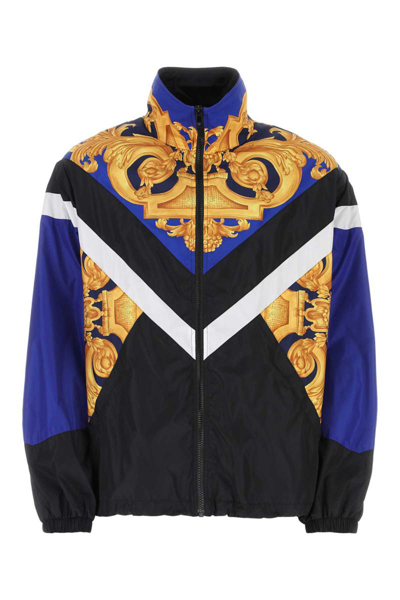 Versace Heritage Print Zip-up Track Jacket In Multicolor