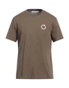 Trussardi Man T-shirt Khaki Size Xl Cotton In Beige