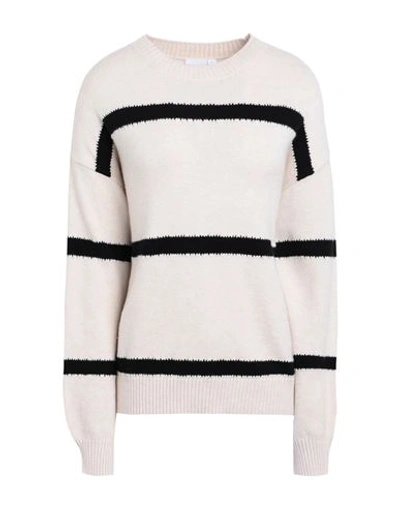 Vila Woman Sweater Beige Size L Viscose, Nylon, Polyester