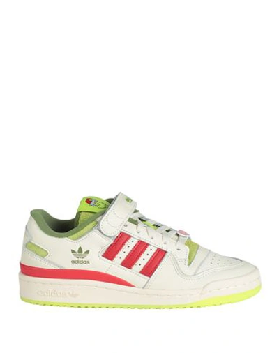 Adidas Originals X The Grinch Forum Low Sneakers In White,red