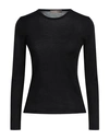 Cruciani Woman Sweater Black Size 10 Cashmere, Silk