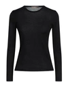 Cruciani Woman Sweater Black Size 6 Cashmere, Silk