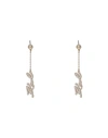 Karl Lagerfeld Woman Earrings Gold Size - Brass, Glass In Gold