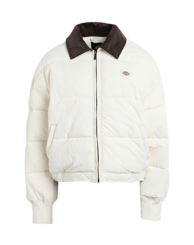 Dickies Woman Down Jacket Ivory Size M Polyamide In White
