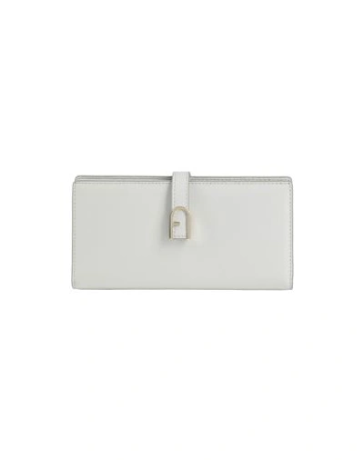 Furla Flow Continental Bifold Woman Wallet Off White Size - Leather