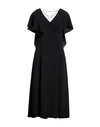 Simona Corsellini Woman Midi Dress Black Size 8 Acetate, Silk In Black