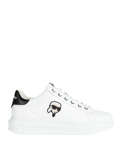 Karl Lagerfeld Woman Sneakers White Size 10 Leather