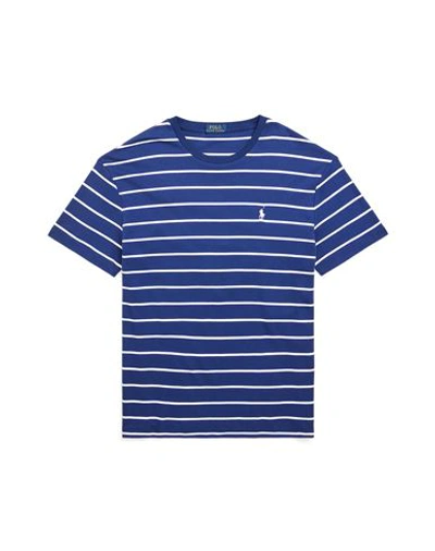Polo Ralph Lauren Classic Fit Striped Soft Cotton T-shirt Man T-shirt Navy Blue Size Xxl Cotton