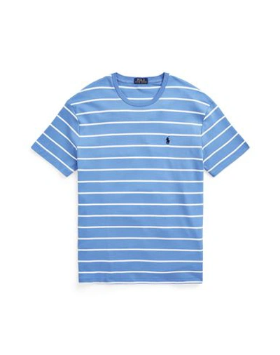 Polo Ralph Lauren Classic Fit Striped Soft Cotton T-shirt Man T-shirt Light Blue Size Xxl Cotton