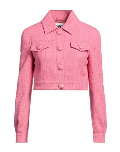 Moschino Woman Blazer Pink Size 8 Cotton, Polyamide